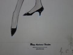 Mode Drawing : Military Inspired Dresses - Original watercolor & Ink drawing