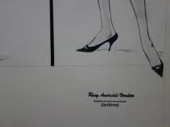 Mode Drawing : Three Dresses with Bell - Original watercolor & Ink drawing