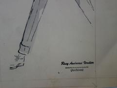 Mode Drawing : Young Girl Dresses - Original watercolor & ink drawing