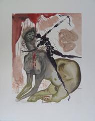 Hell 12 - The Minotaure - woodcut - 1963