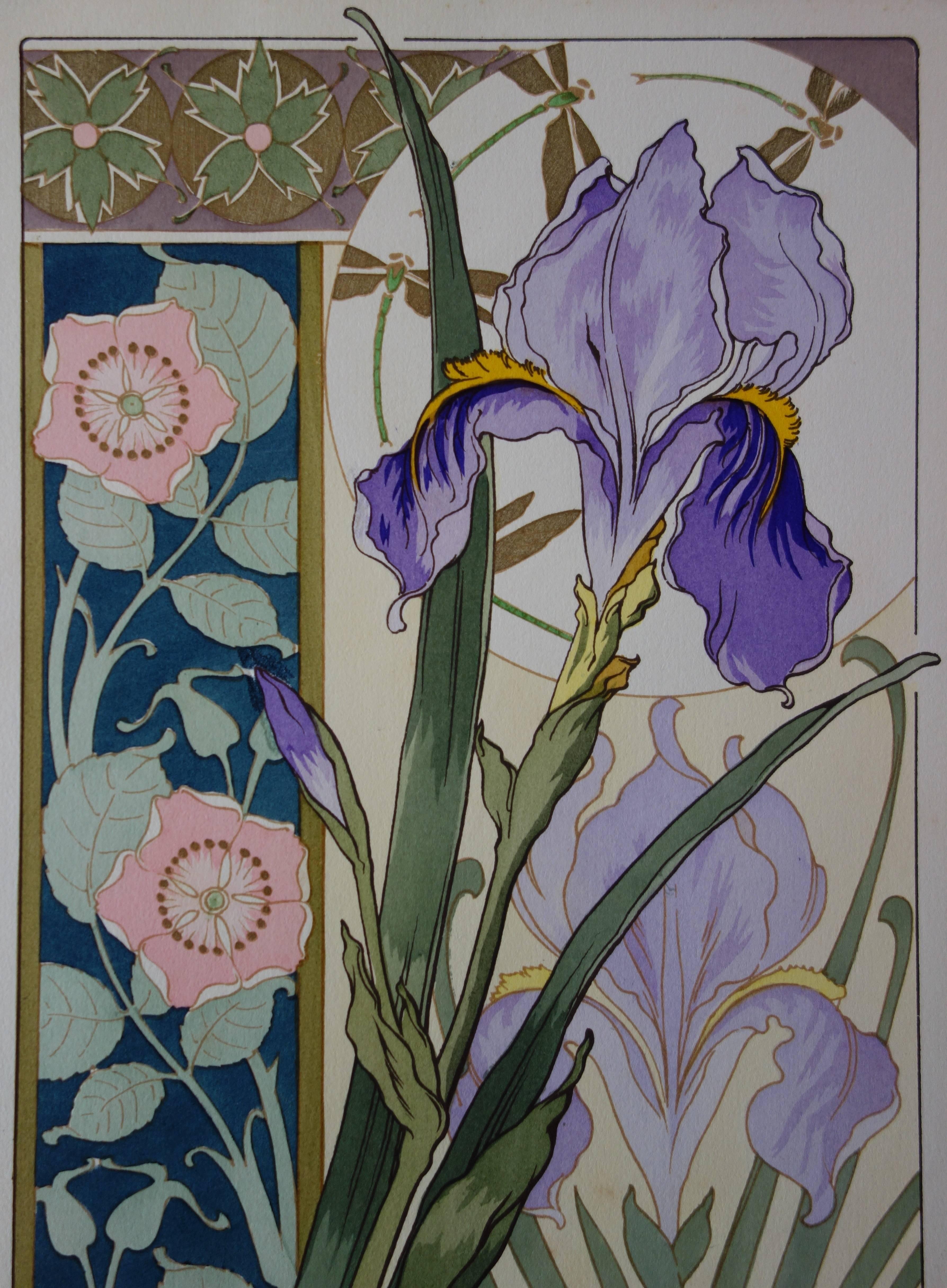 art nouveau iris