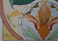 C RIOM : Imperial And Hydrangea - Original Lithograph - Art Nouveau 1890s