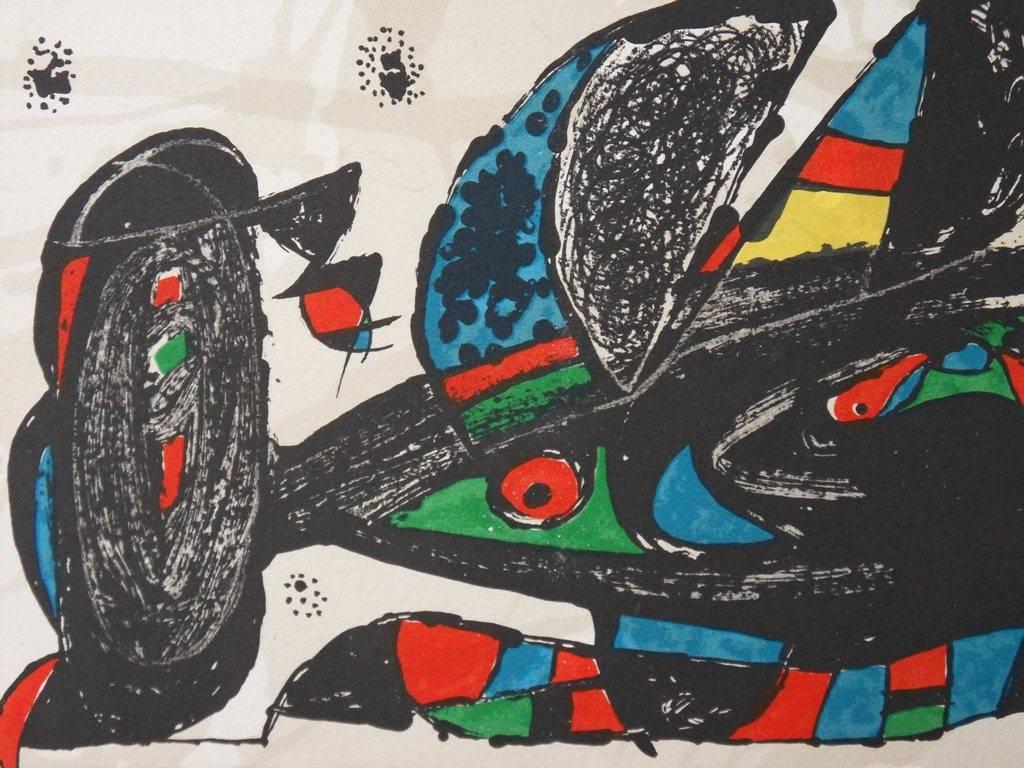 Escultor : Persia - Original lithograph - 1974 - Black Abstract Print by Joan Miró