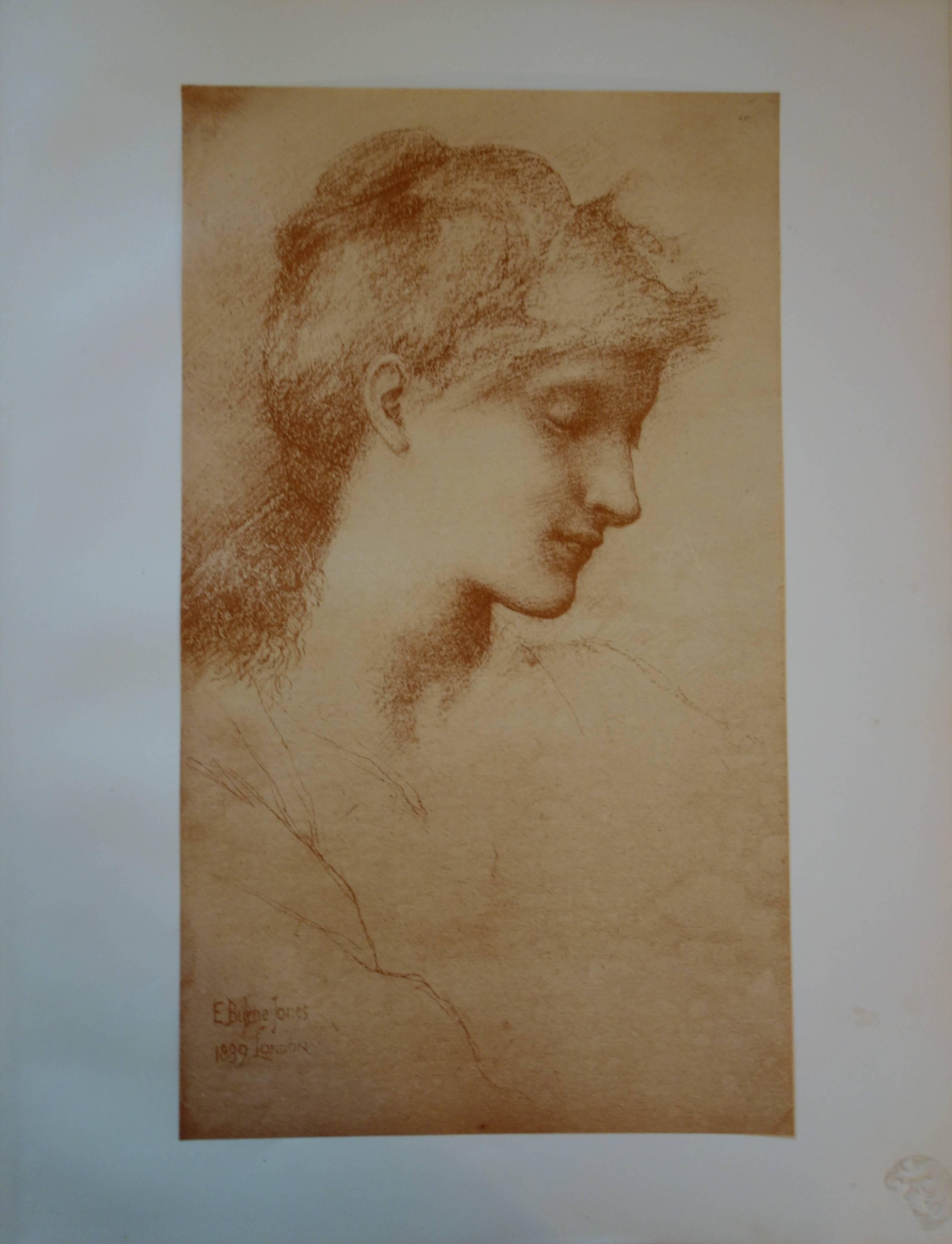 Burne-Jones, Philip Portrait Print - Beauty - Original lithograph - 1897