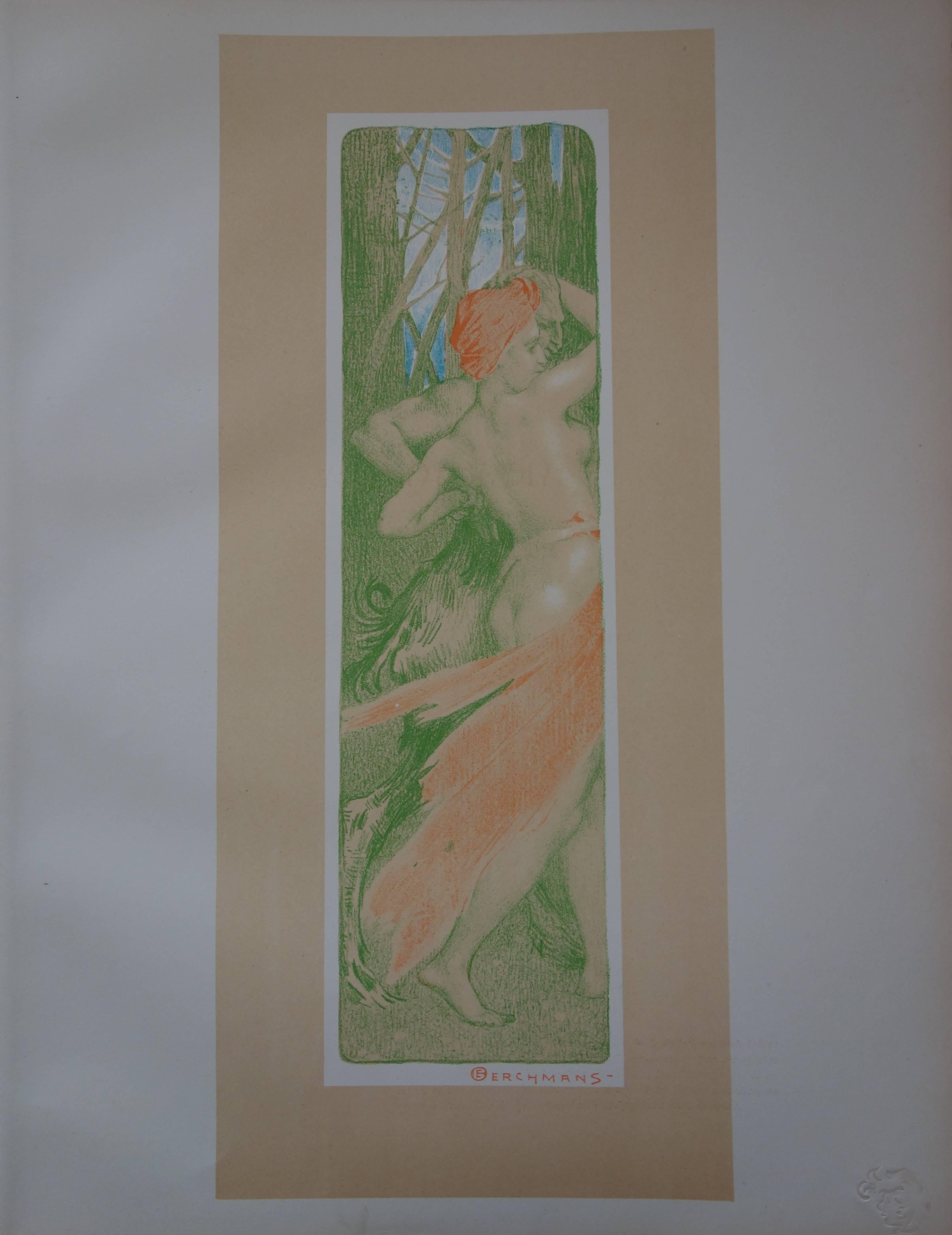 Émile Berchmans Figurative Print - Renewal - Original lithograph - 1897