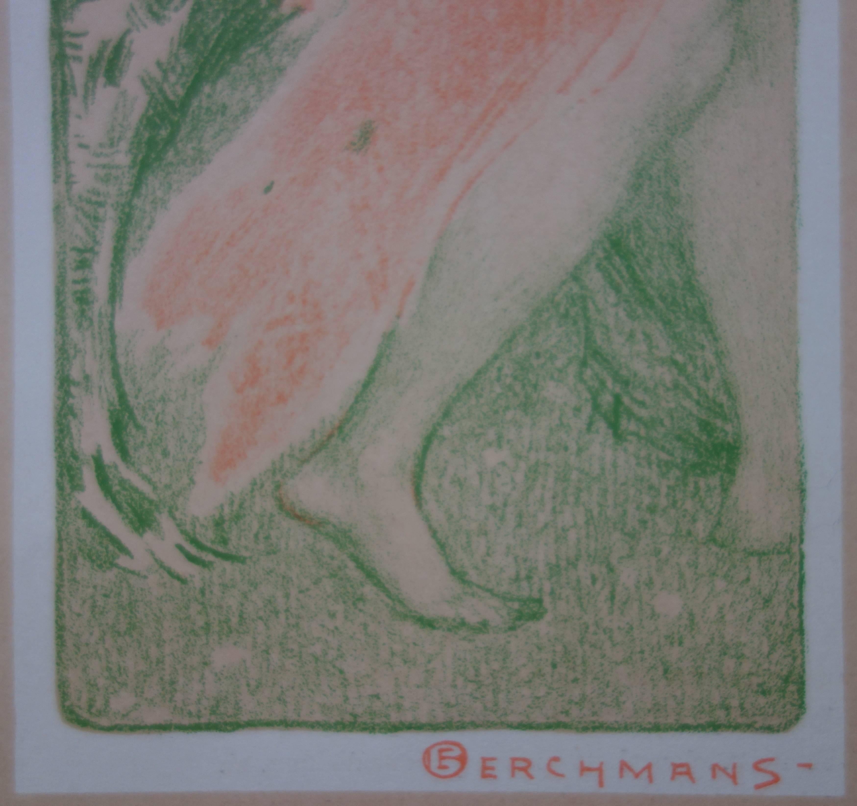 Rinnovamento - Litografia originale - 1897 - Print di Émile Berchmans