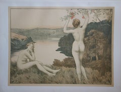 Antique Fall - Original lithograph - 1897