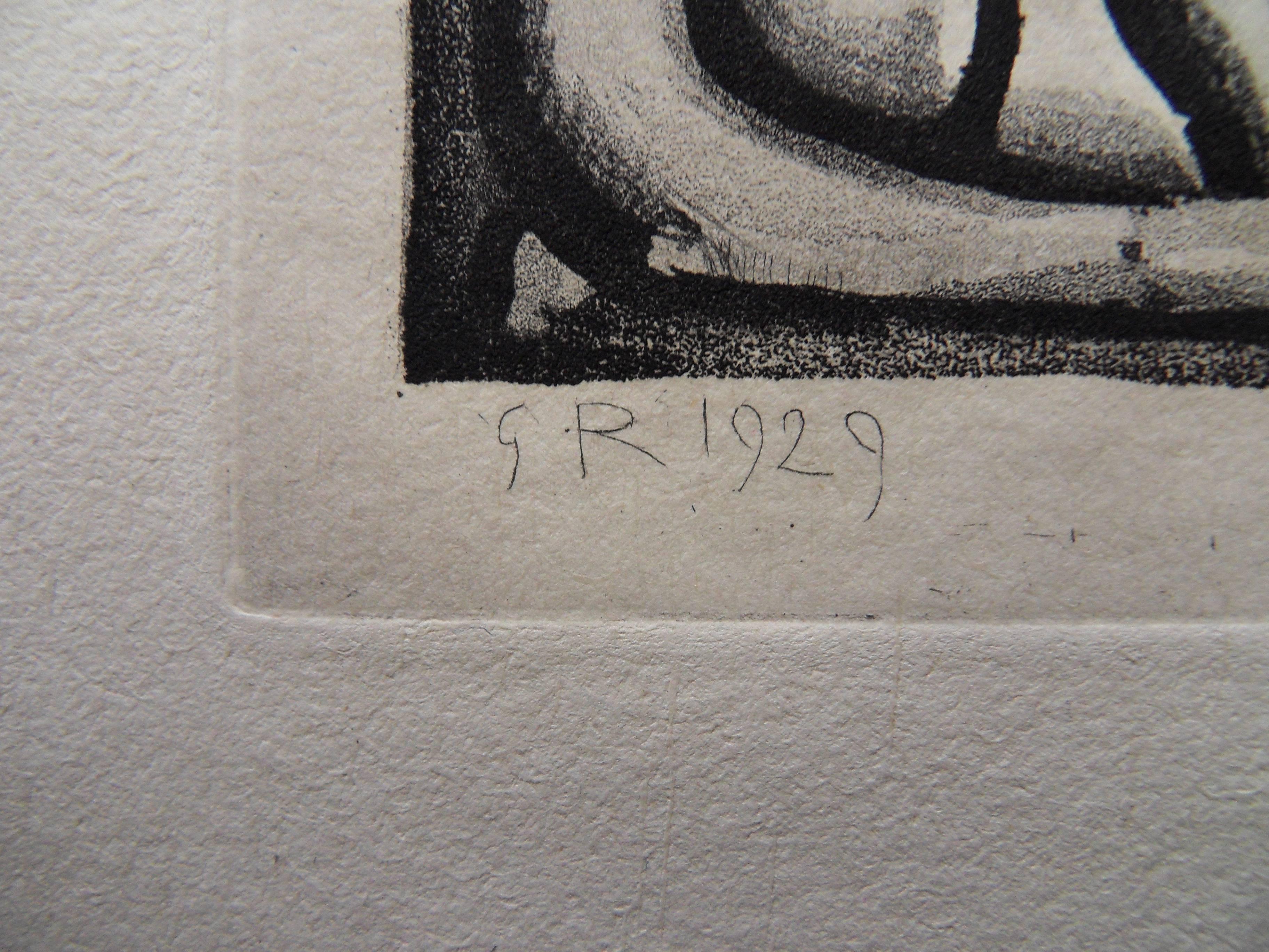 Two Women - Original etching - 1929 - Print by Georges Rouault