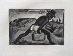 Walking Man - Original etching - 1929