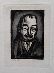 Man with Glasses - Original etching - 1929