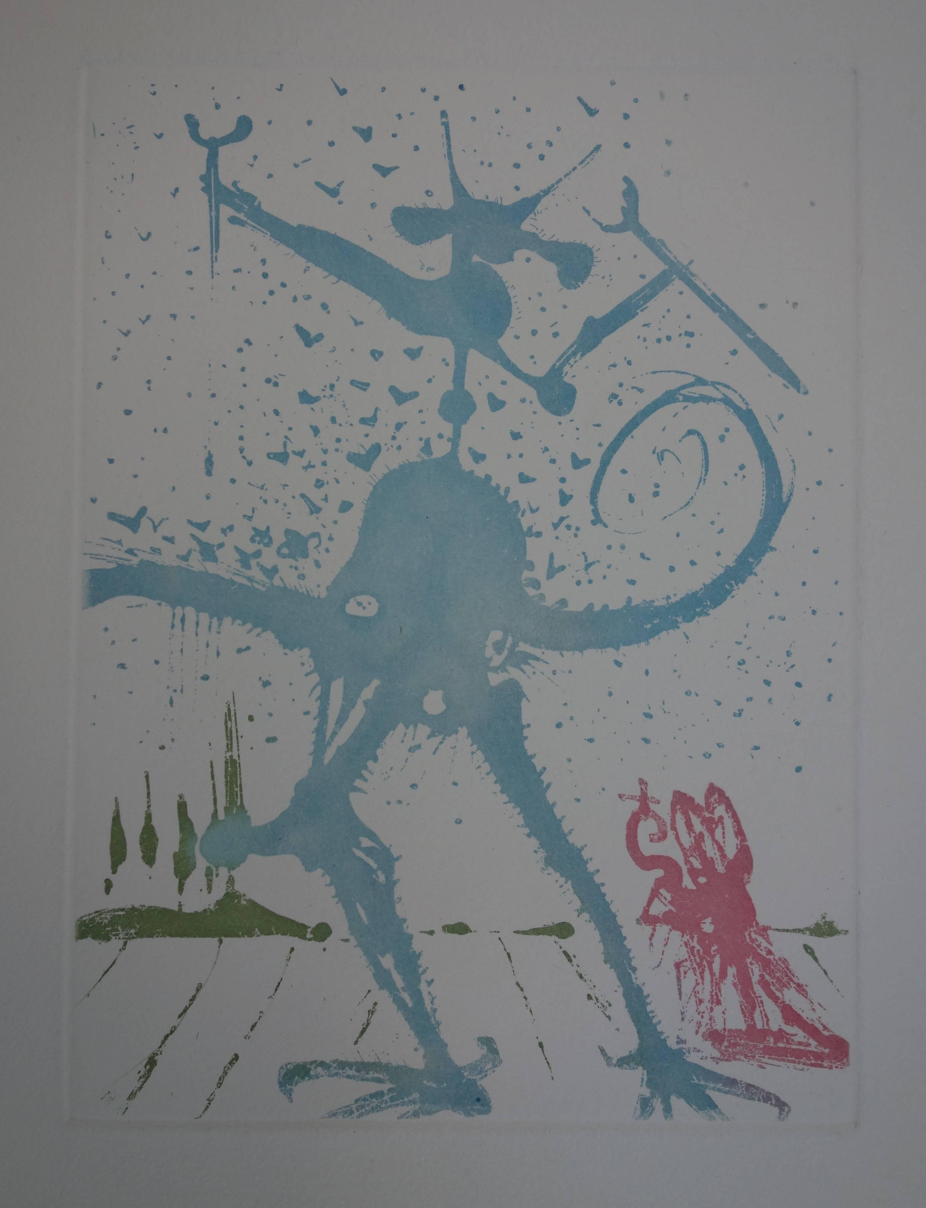 Altezza Peccati Capitali: Dalinean - Acquaforte e acquatinta originale - 1966 - Print di Salvador Dalí