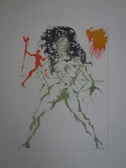 Height Deadly Sins : Lust - Original etching and Aquatint - 1966
