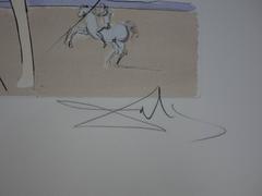 Cavalier à la rose - Original handsigned etching - 1974