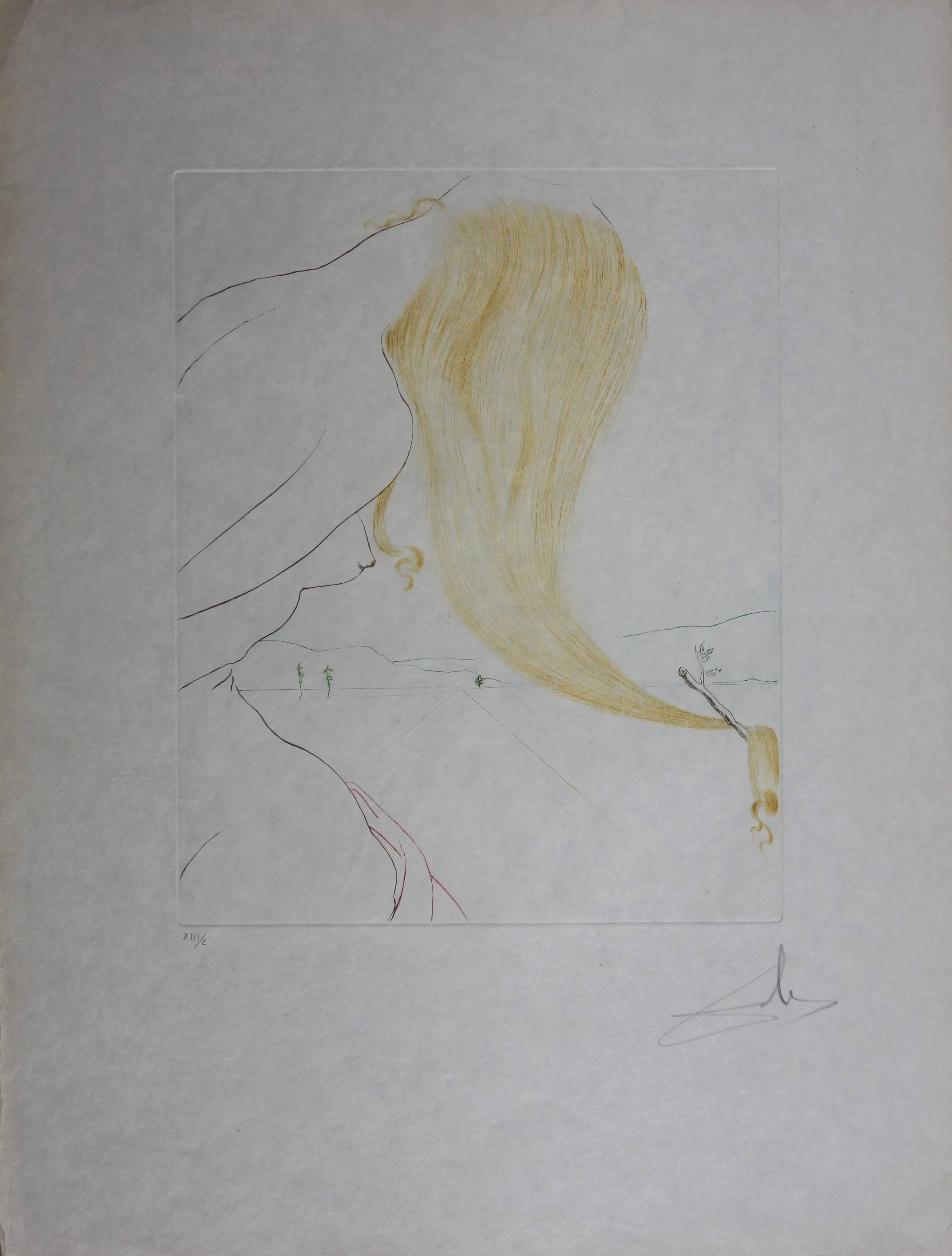 Salvador Dalí Figurative Print - La Toison d'Or - Original handsigned etching - 1974