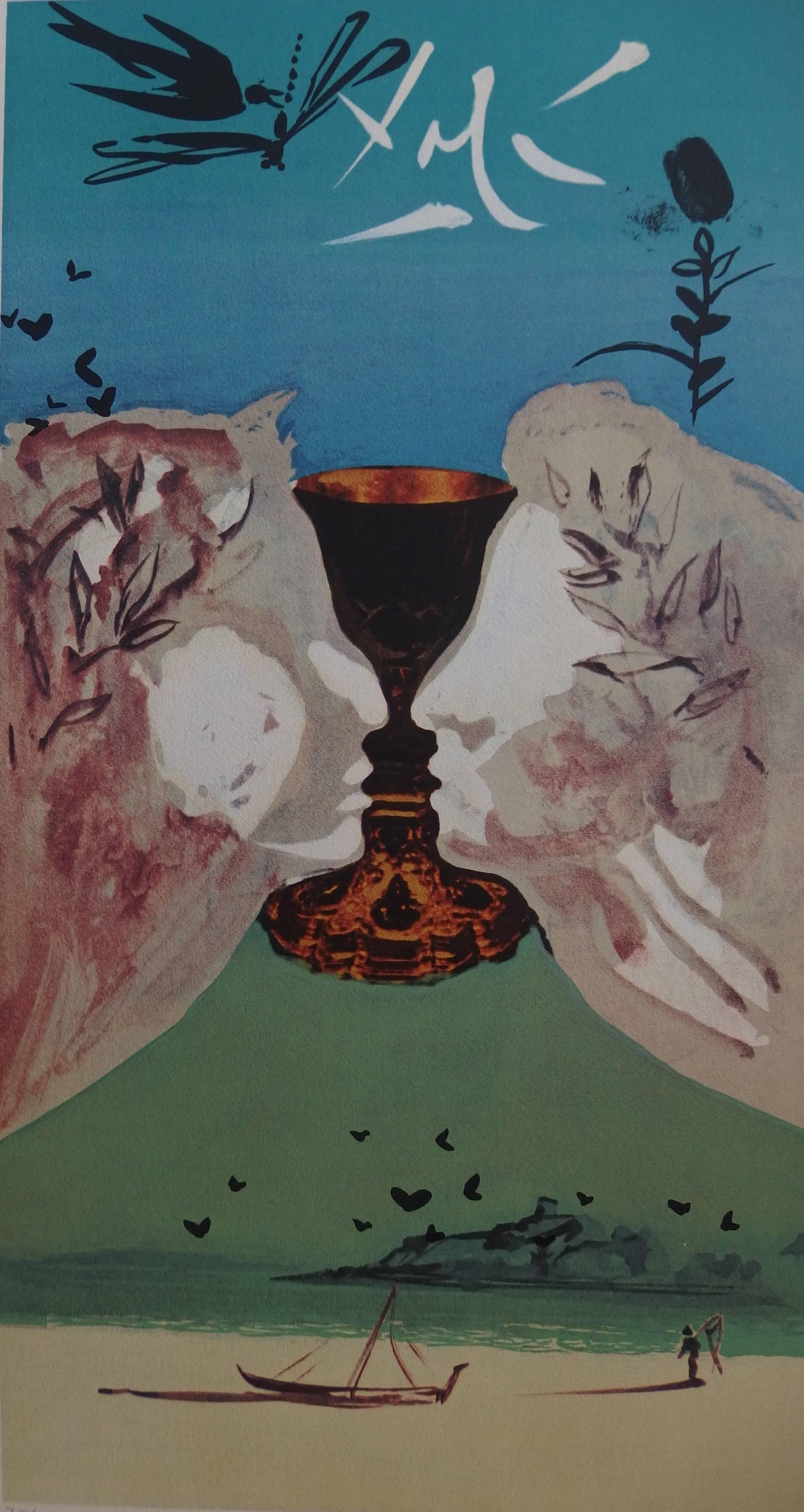 Ace of cups - Lithograph - 1978 - Surrealist Print by Salvador Dalí