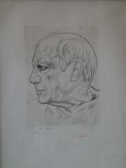 Portrait of Picasso - Original etching - Handsigned by Picasso (only 3 proofs)