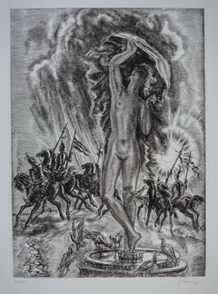 March : Last Fight of Winter - Original handsigned etching - Exceptional n°1/100