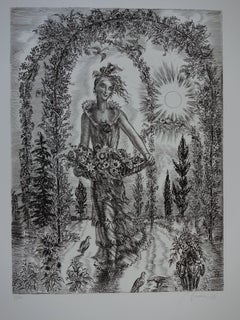 Mayo : Primavera Florida - Grabado original firmado a mano - Excepcional n° 1/100