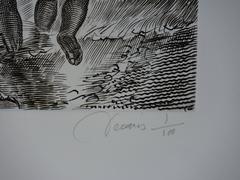 August : Sommerferien - Original handsignierte Radierung - Außergewöhnlich n° 1/100