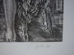 September : Wein und Ernte - Original handsignierte Radierung - Außergewöhnlich n° 1/100