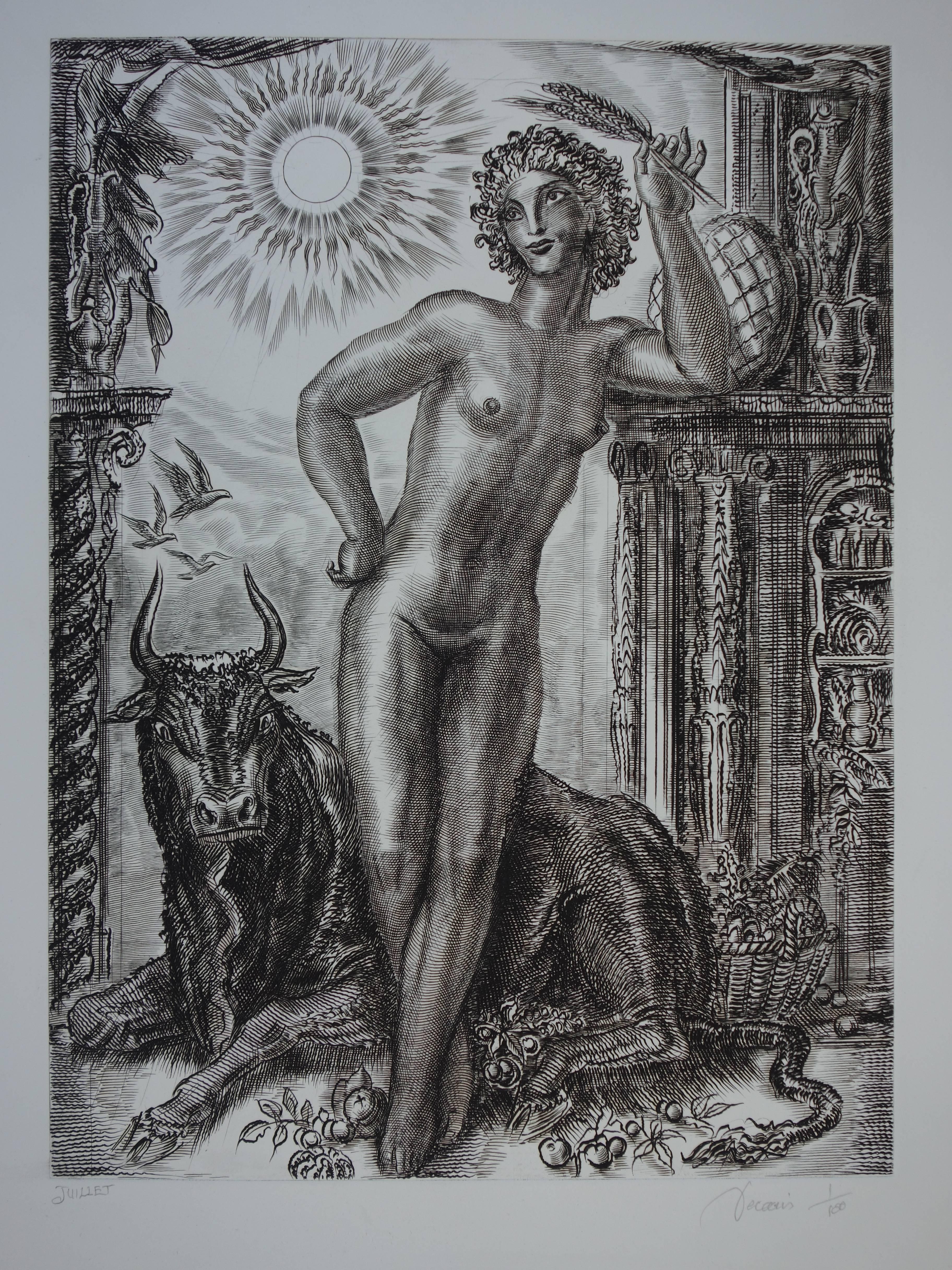 July : Rise of Nature - Original handsigned etching - Exceptional n° 1/100