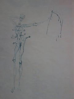 Vintage Death With Drawers - Original etching - 1969