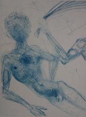Whipping Woman - Original signed etching - 1969