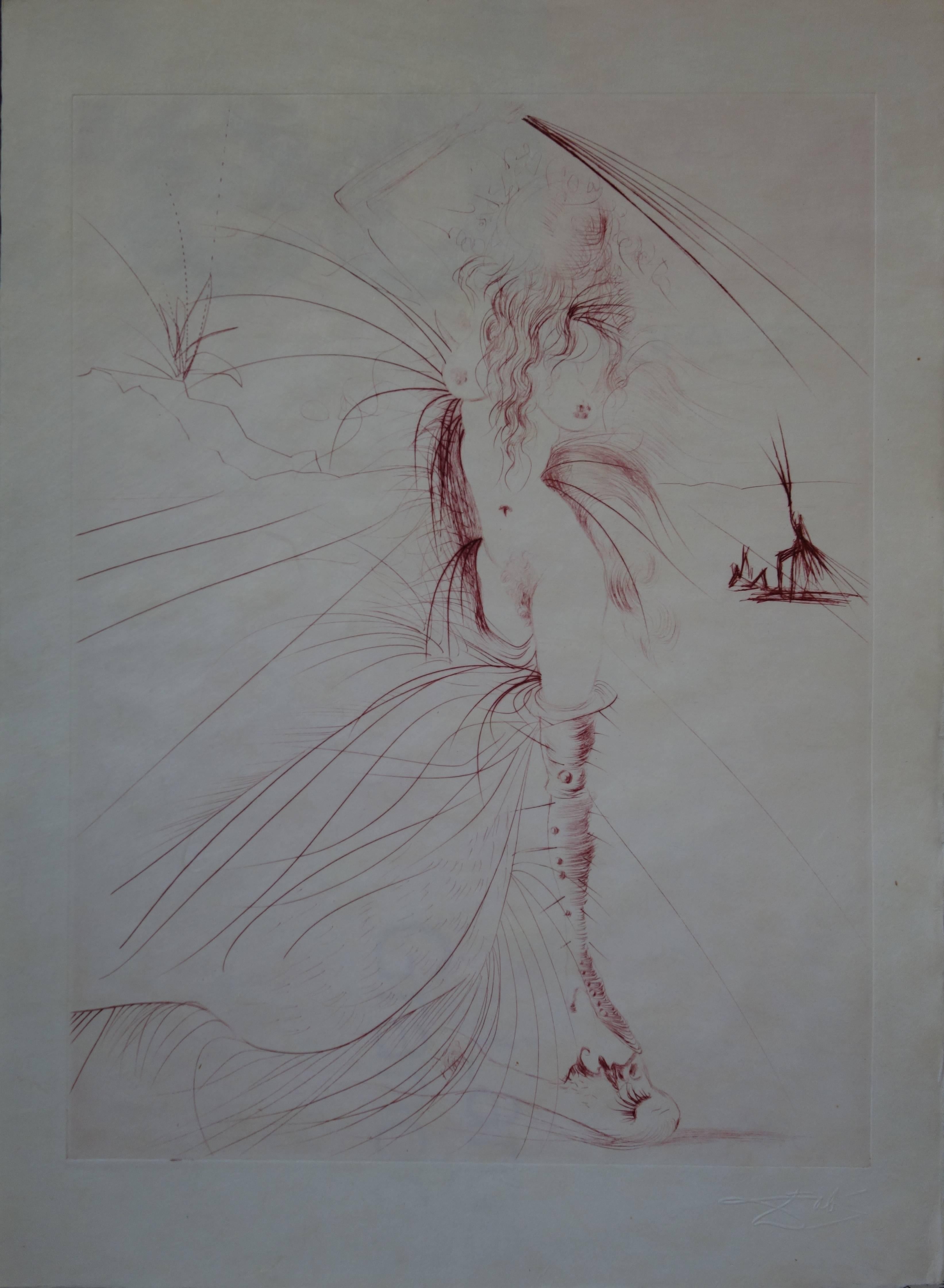 Salvador Dalí Figurative Print - Herons - Original etching - 1969