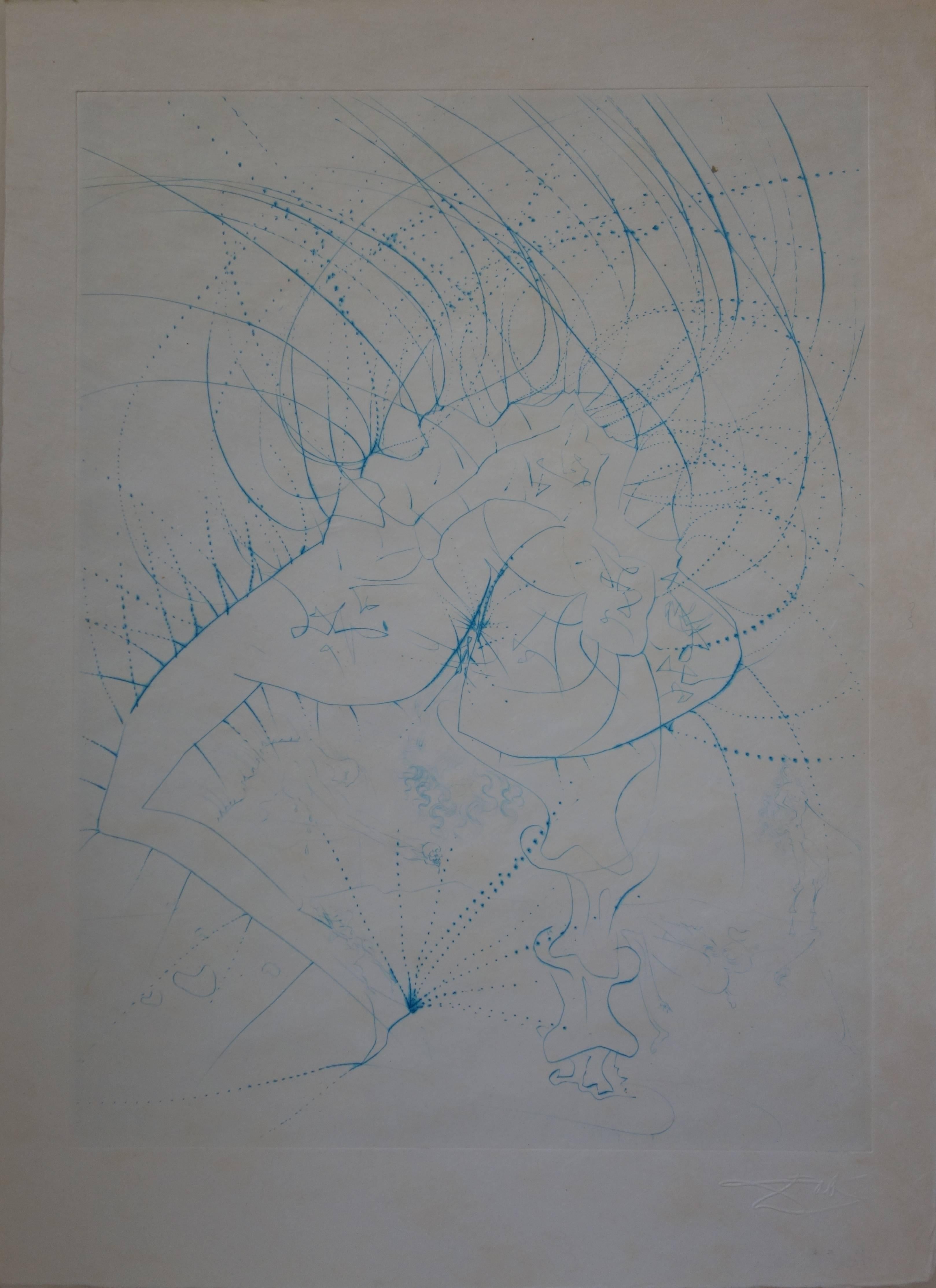 Salvador Dalí Figurative Print – Woman Leaf - Original signierte Radierung - 1969