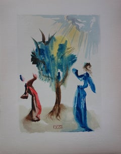 Purgatory 24 - The Tree of Punishment - Color woodcut - 1963
