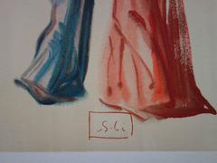 Purgatory 29 - Meeting of Dante and Beatrice - Original woodcut - 1963