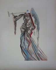 Heaven 10 - The Angel of the Sun - Original woodcut - 1963