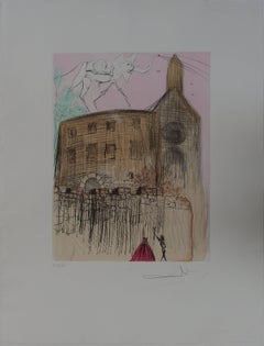 Gala's Castle - orignal etching - signed - 1974