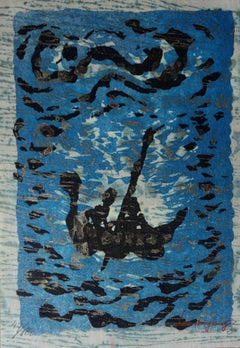 Floating Boat - Original handsigned lithograph - 100ex - 1983