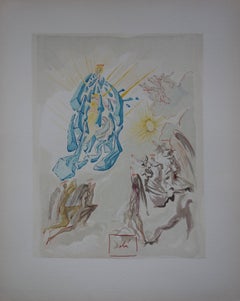 Heaven 26 - Dante regains his sight - Color woodcut - 1963