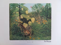 Fight Between a Tiger and a Buffalo - Lithograph - 300ex