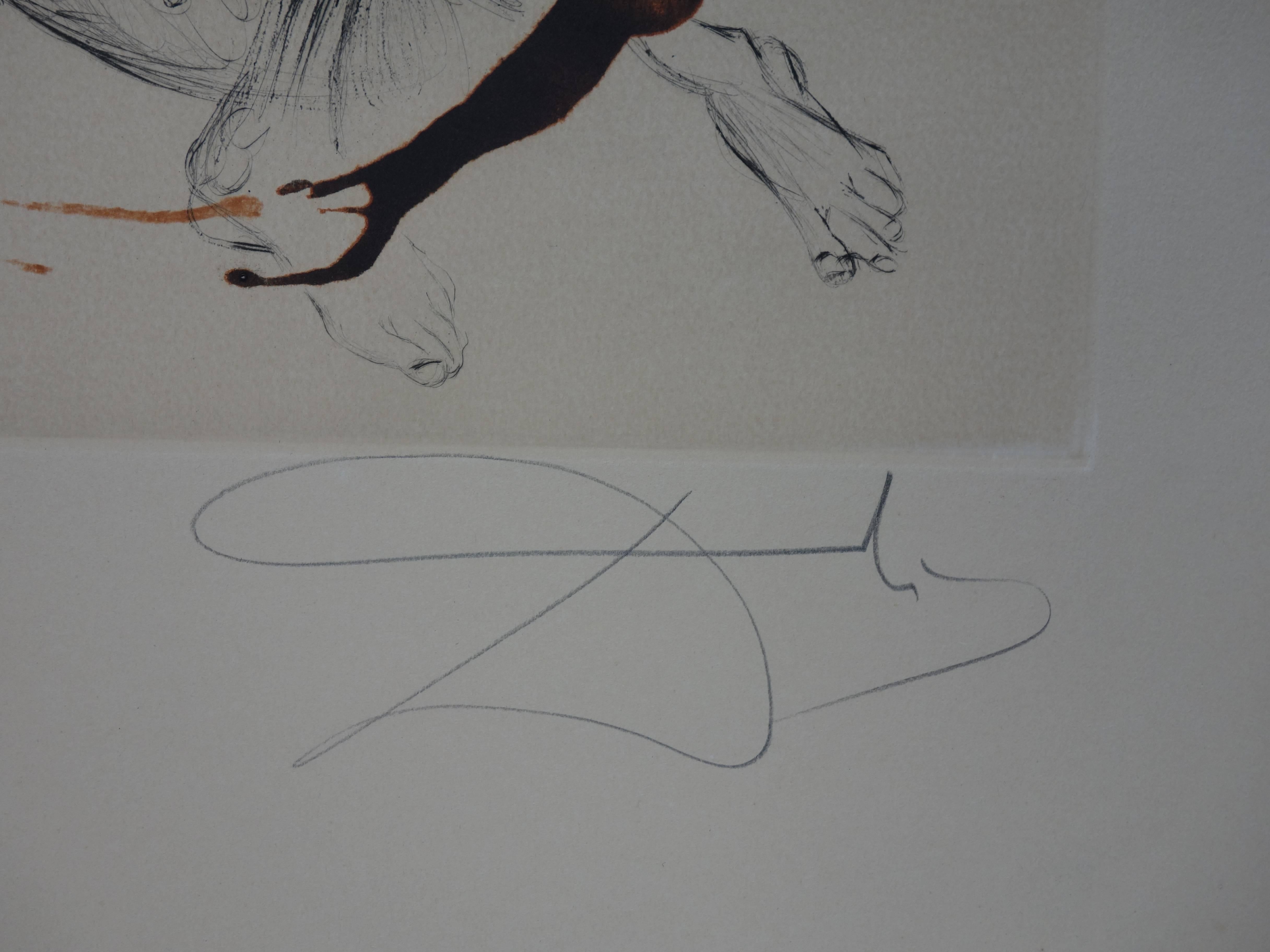 Mythology: Theseus und der Minotaur – Original signierte Radierung – Print von Salvador Dalí