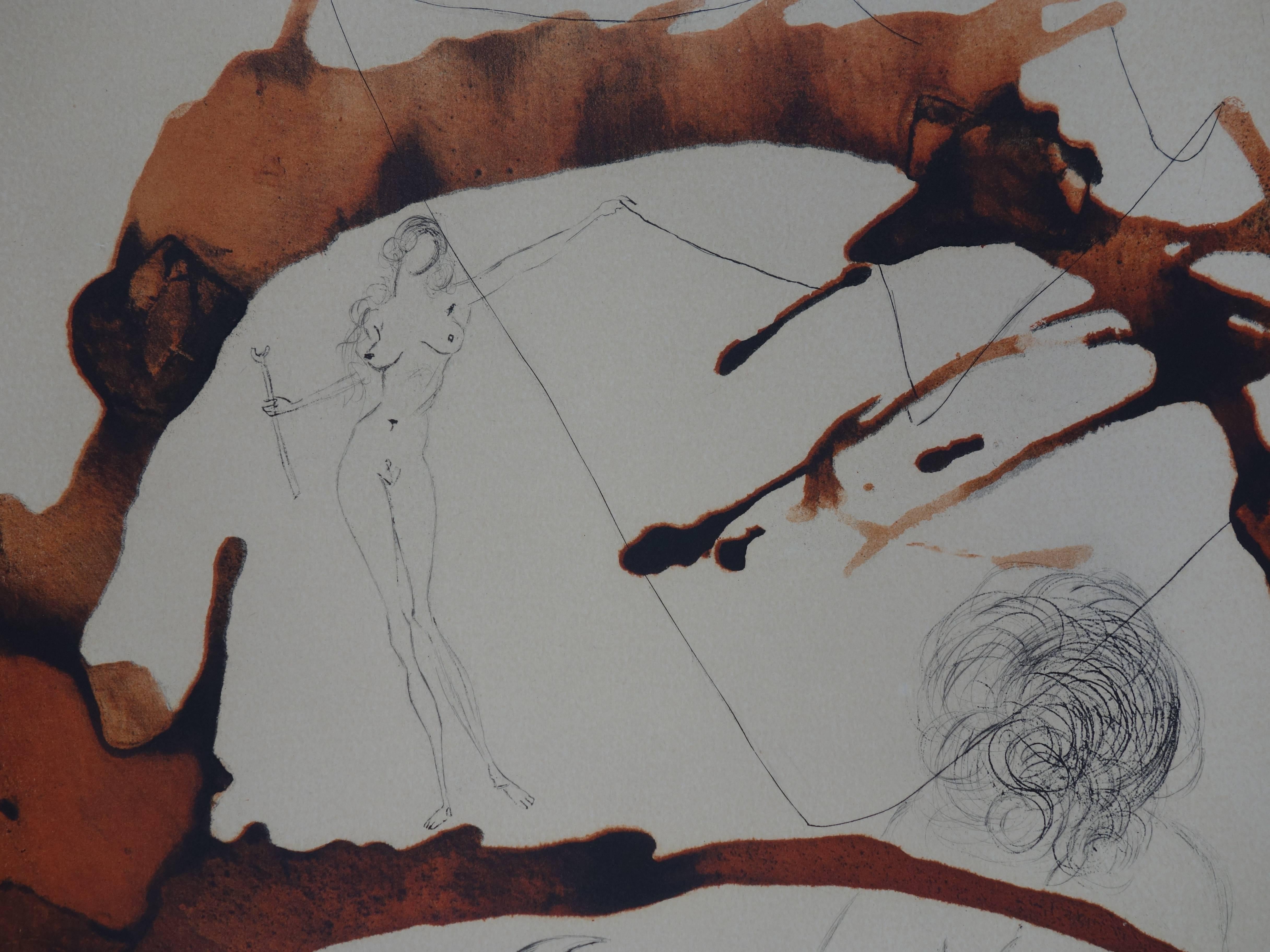 Salvador DALI
Mythologie : Theseus und der Minotaurus

Original Radierung und Aquatinta
Handsigniert mit Bleistift
Justified EA (Künstlerabzug neben der nummerierten Auflage von 150 Stück)
Auf Arches Vellum 75 x 56 cm (ca. 30 x 22 Zoll)

REFERENZEN