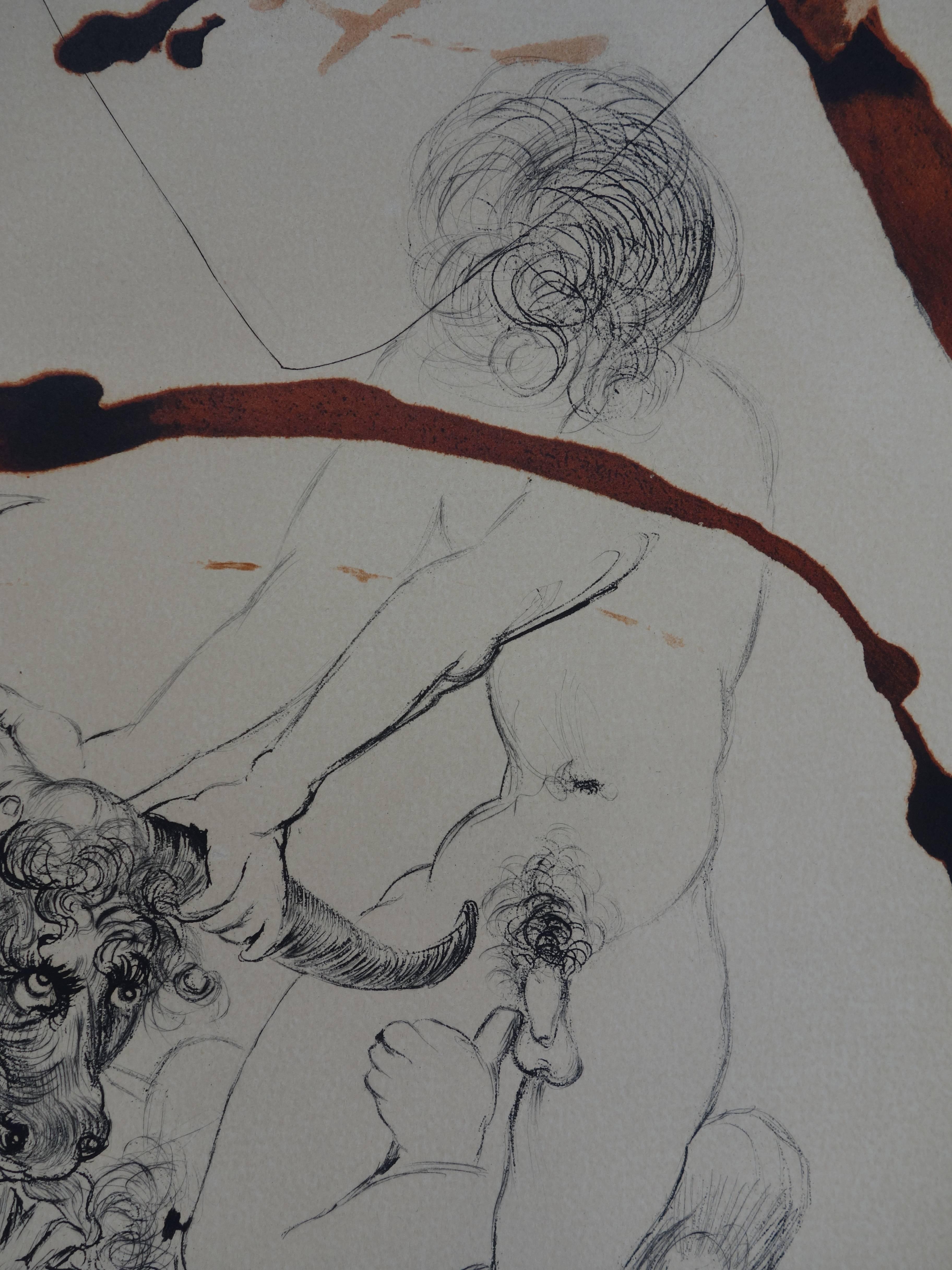 Mythology: Theseus und der Minotaur – Original signierte Radierung 2