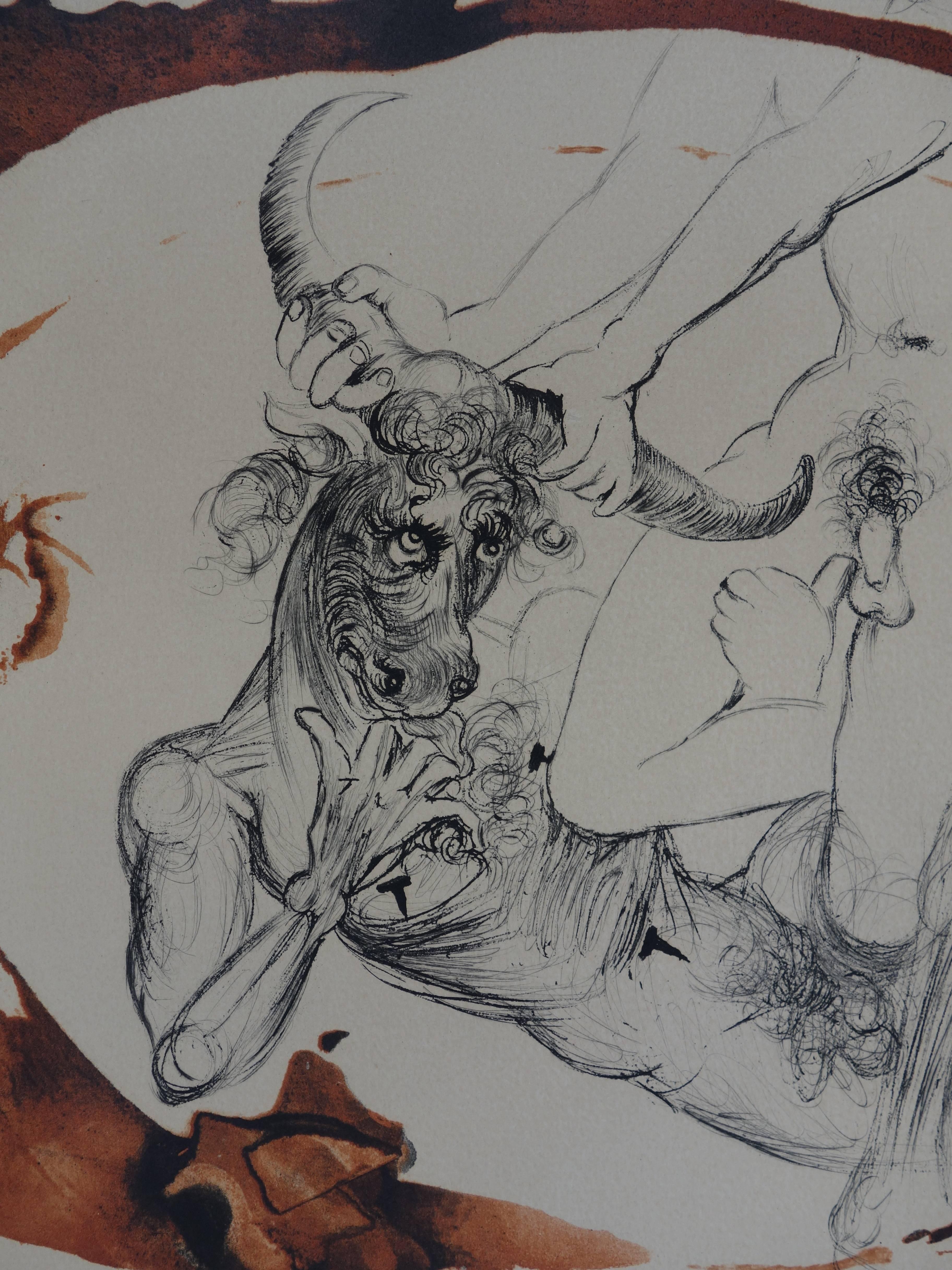 Mythology: Theseus und der Minotaur – Original signierte Radierung 3