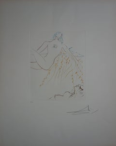Lost Paradise : Asleep Love - Original signed etching - 1974