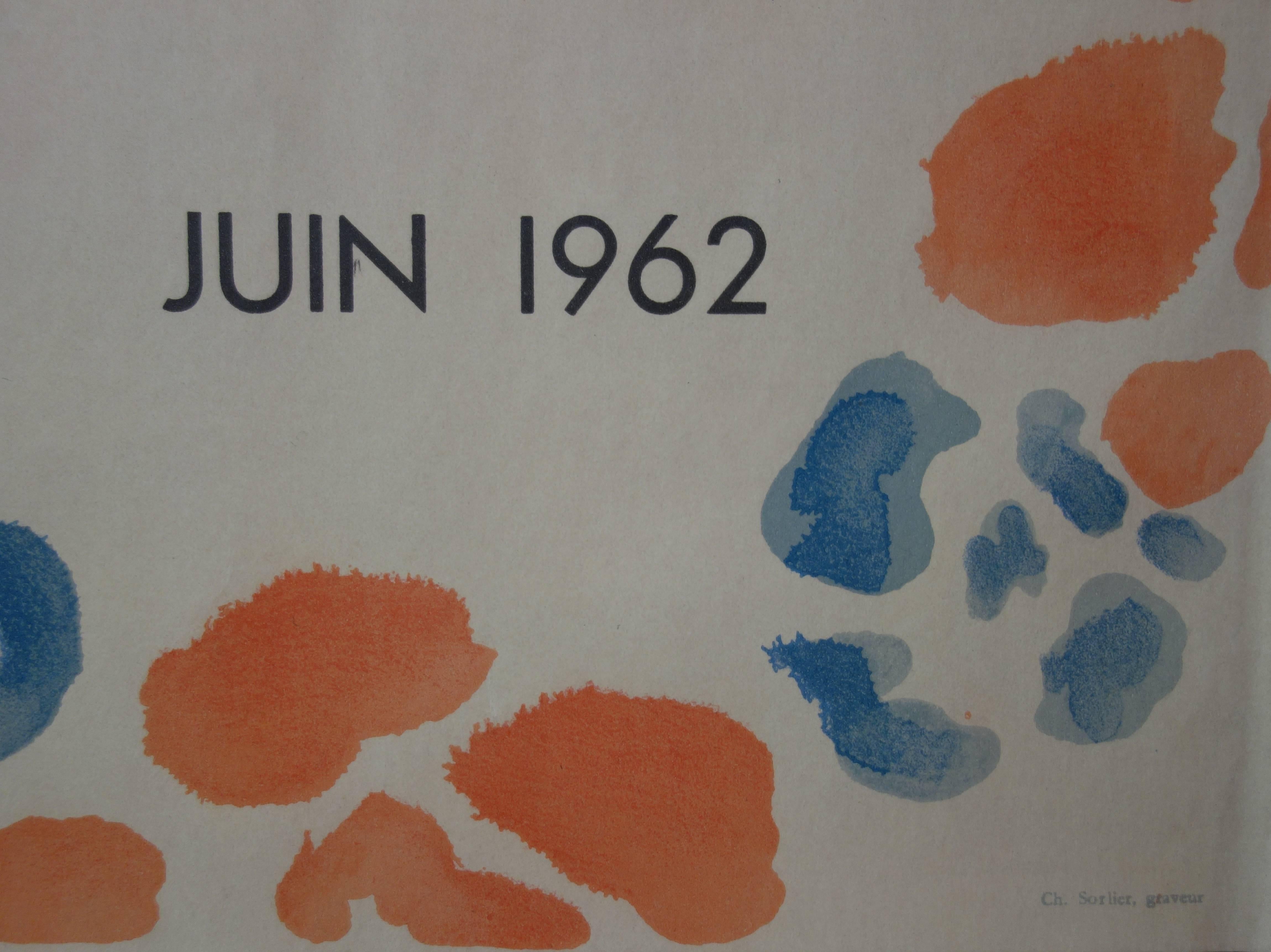 Jacques Bubourg : Aquarelles, Dessins - Lithograph - Mourlot 1962 - Modern Print by (after) Henri Matisse