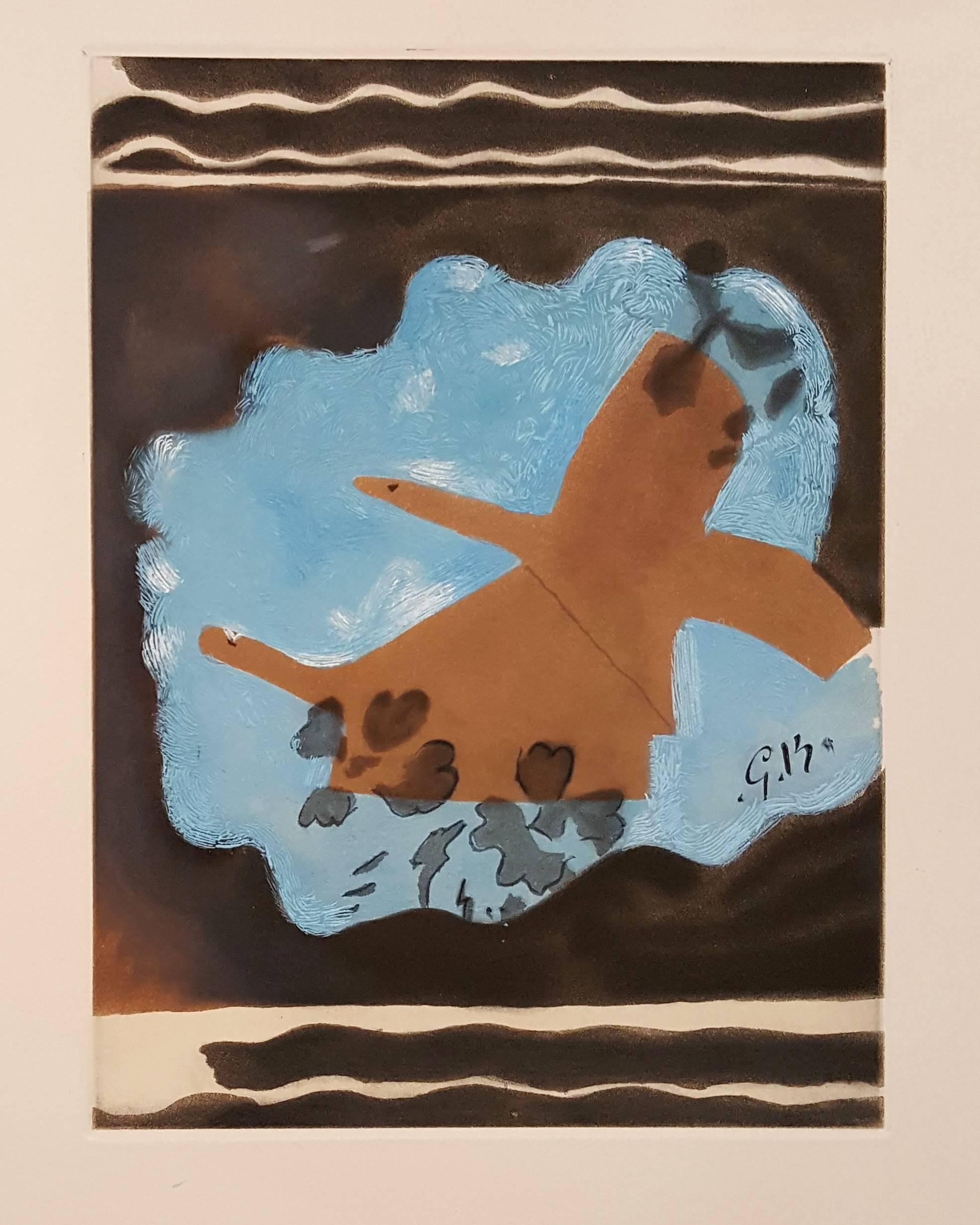 Georges BRAQUE
Migration 

Original etching, 1962
Handsigned in pencil
Annotated 