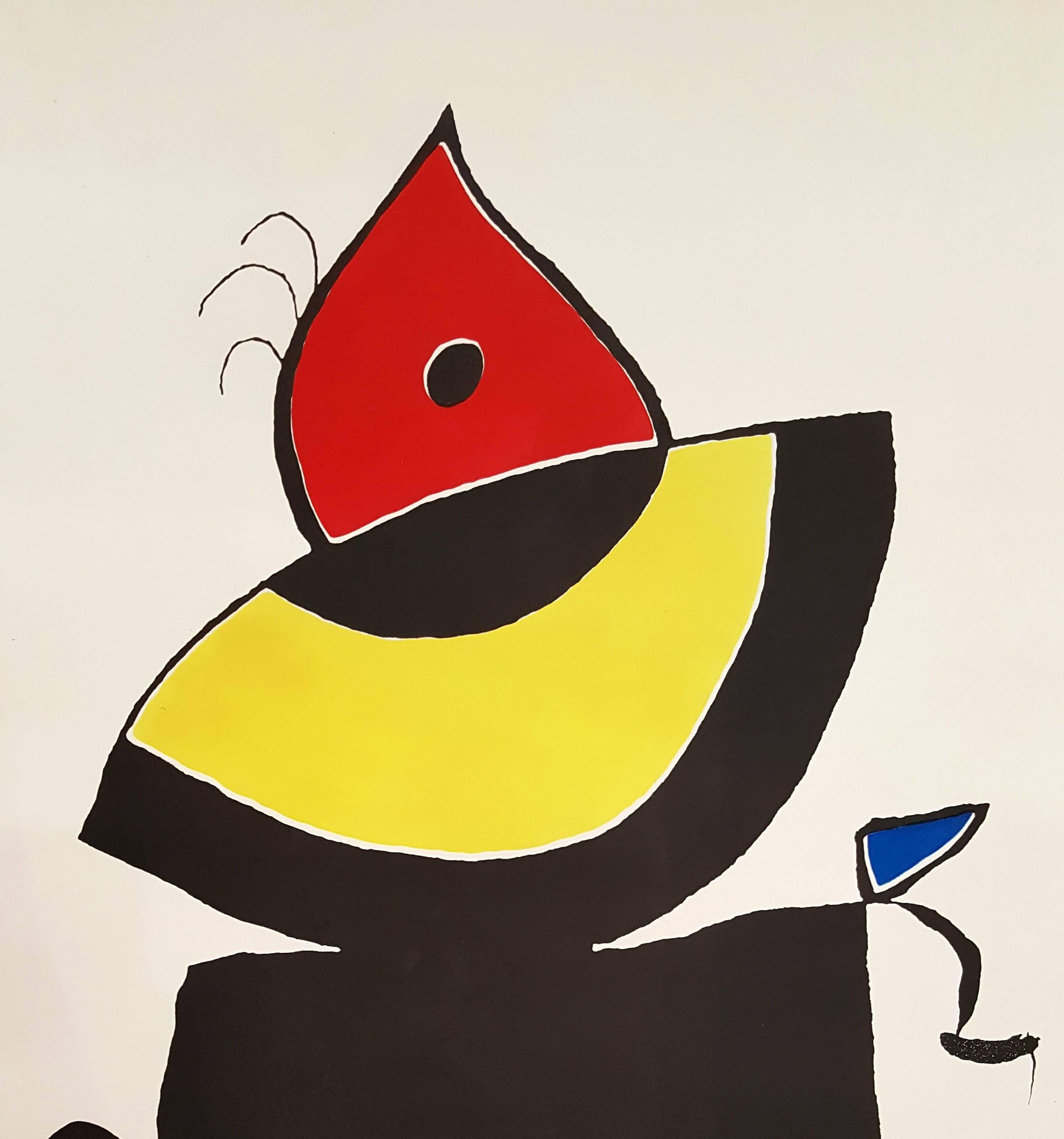 Quatre Colors - Original Etching Handsigned - 50 copies - Abstract Print by Joan Miró