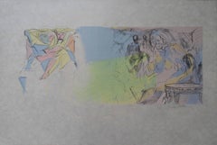 Pollio and Augustus Caesar - Signed lithograph - Mourlot 1953