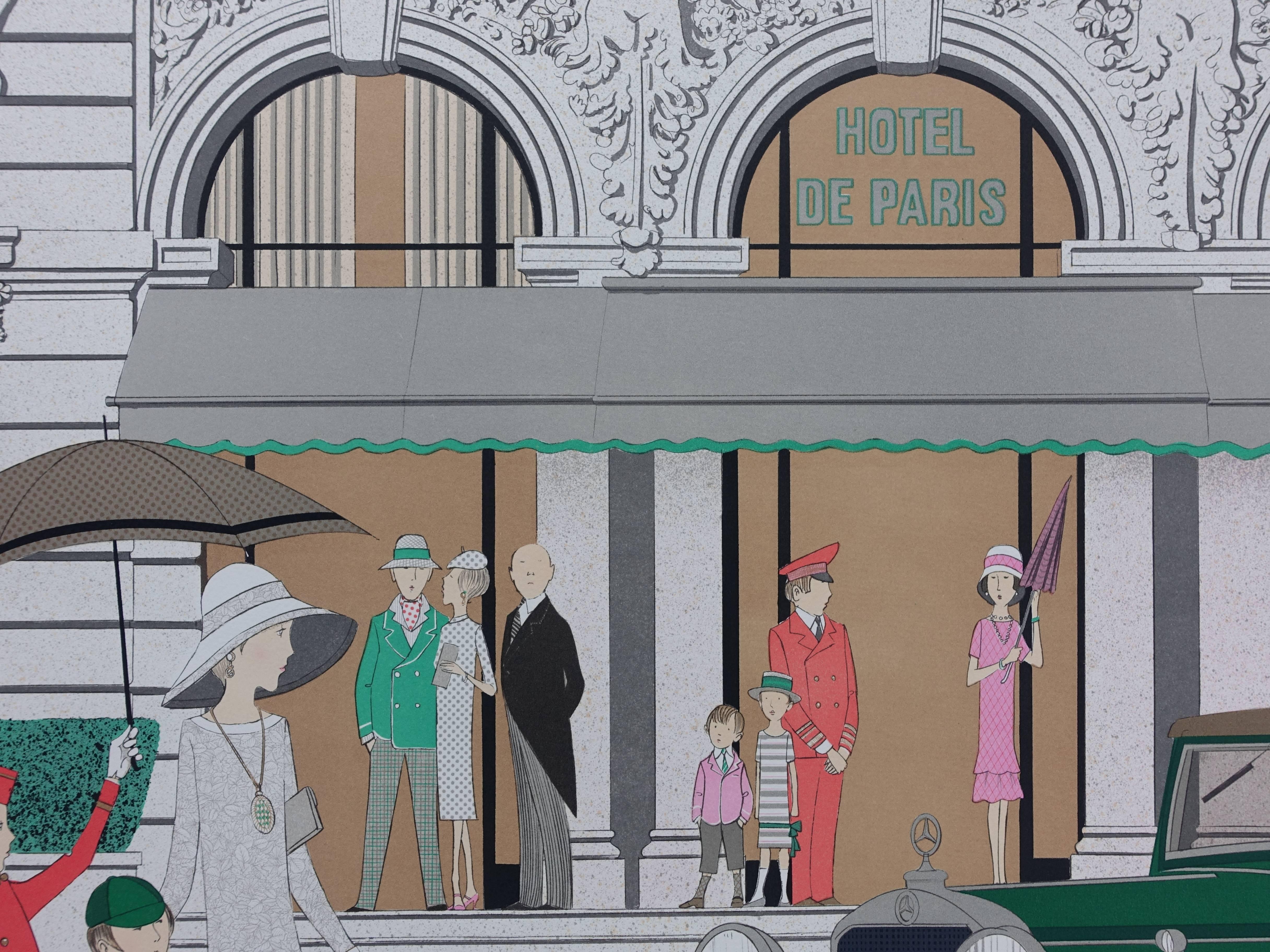Denis-Paul NOYER
Hotel : Old Mercedes and Hotel de Paris

Original lithograph, c. 1980
Handsigned in pencil
Numbered / 115 copies
On Arches vellum 75 x 105 cm (c. 30 x 42 in)

INFORMATION : Hotel de Paris was a well known 5* hotel / palace located