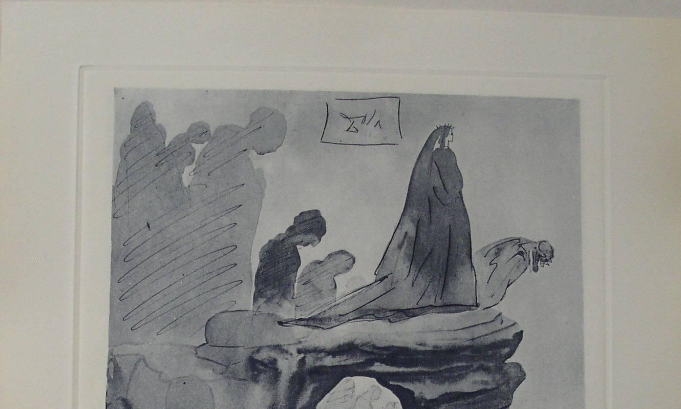 Divine Comedy, The liars - Etching - 150ex - Print by Salvador Dalí
