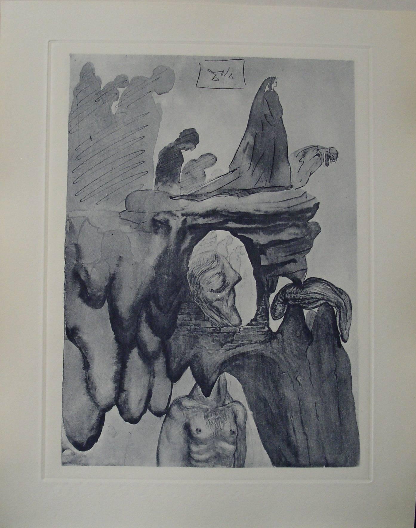 Salvador Dalí Figurative Print – Divine Komödie, Die Tränen - Radierung - 150ex