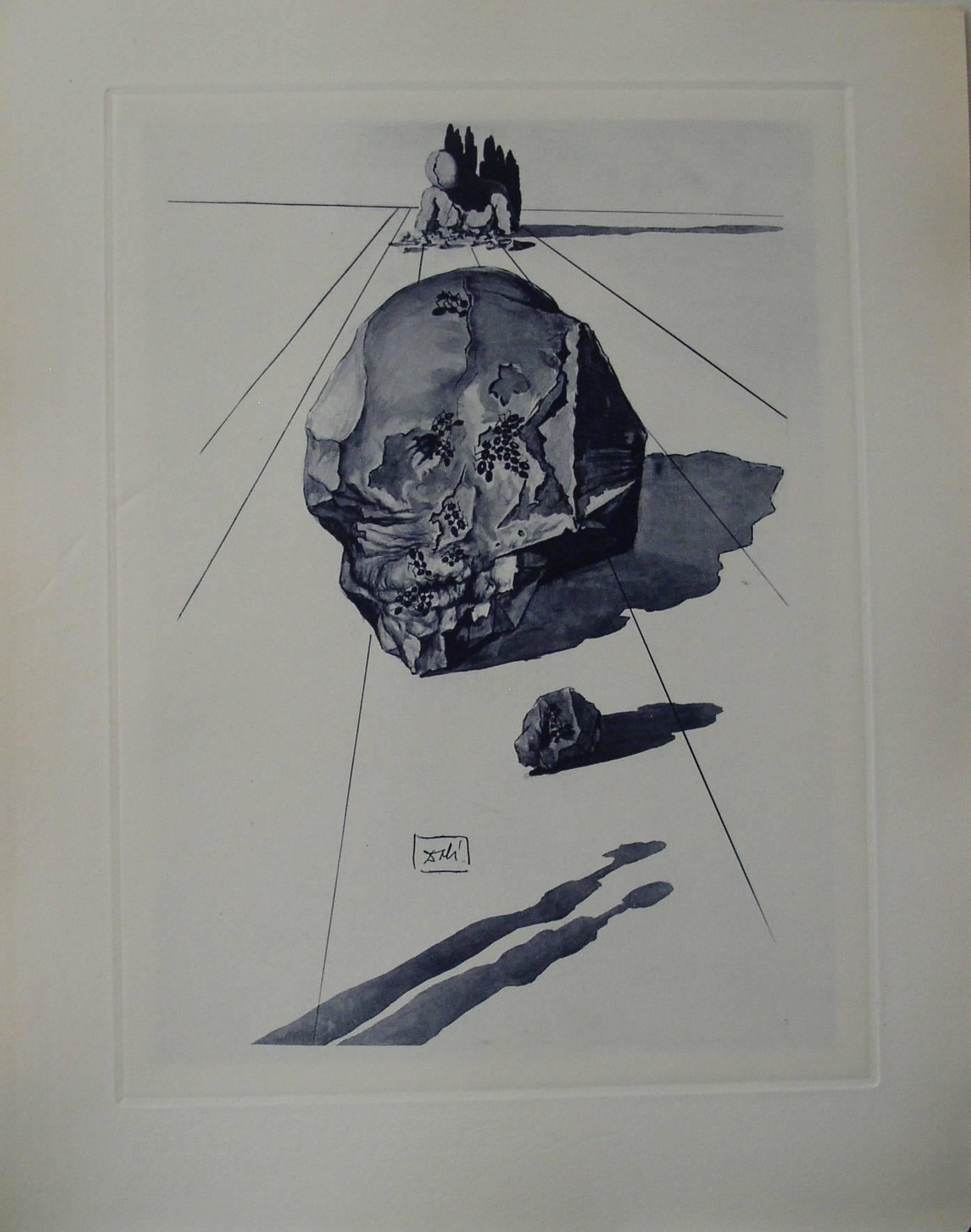 Salvador Dalí Figurative Print - Divine Comedy : The punishment of hypocrites - Etching - 150ex