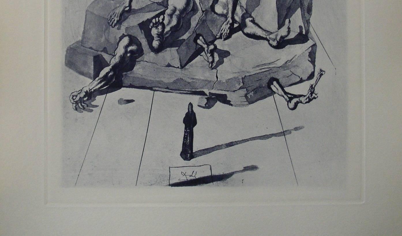 Divine Comedy : The Dwellers of Prato - Etching - 150ex - Print by Salvador Dalí